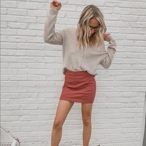 Burgundy miniskirt